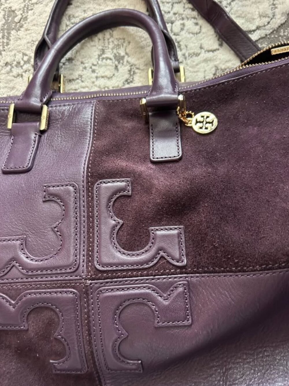 Tory Burch leather/ suede bag
